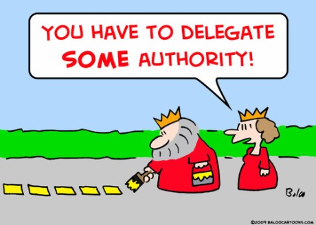 delegating king queen cartoon